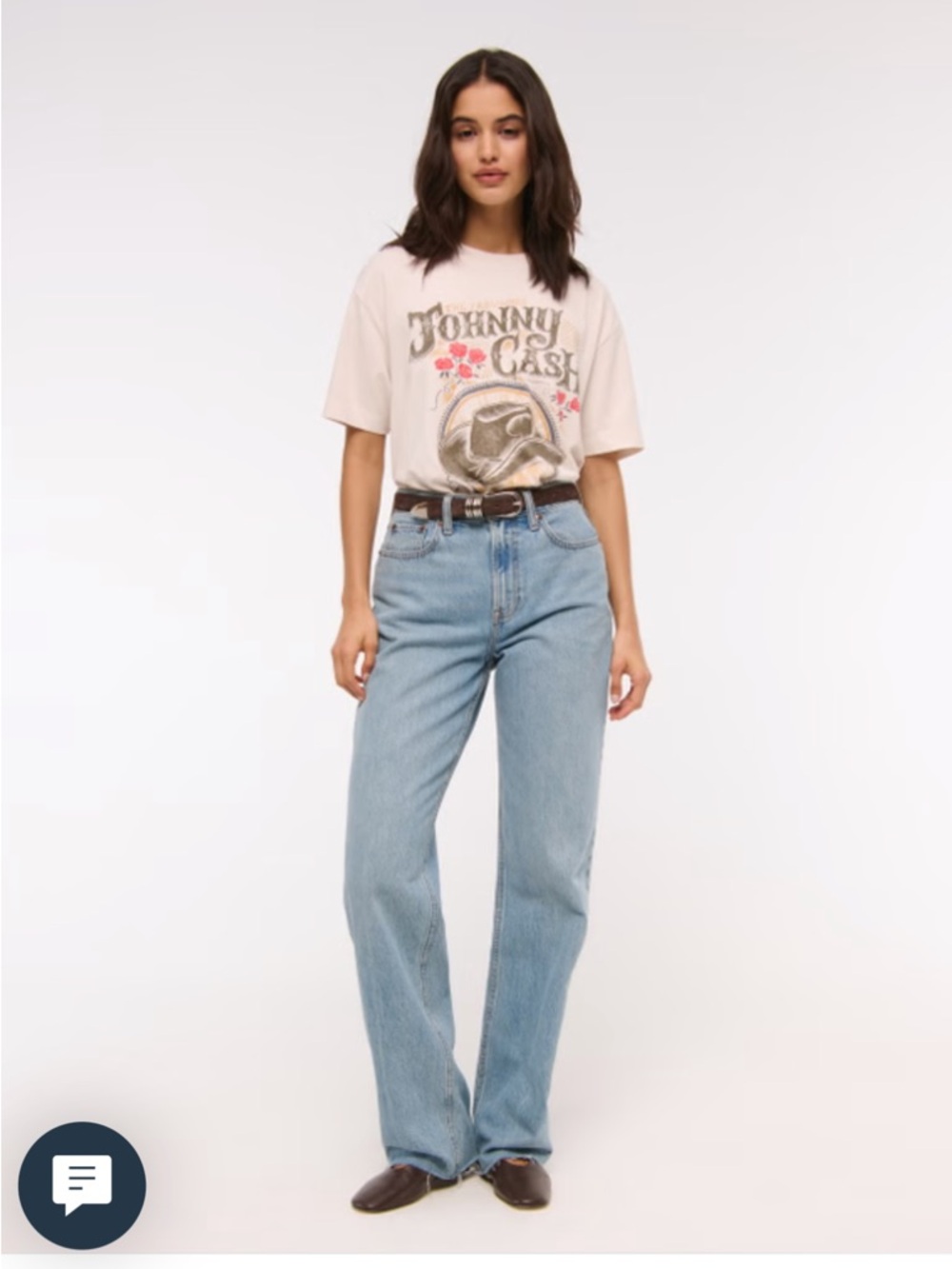 Women’s “The Loose High Rise” Abercrombie and Fitch Light Wash Denim Jeans
